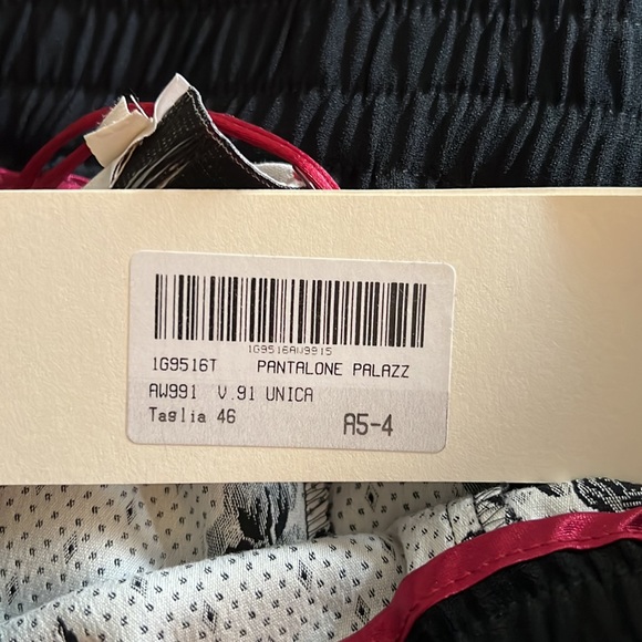 NWT I’m Isola Marras Black and White Rose Print Trousers.  Size EU 46 - Picture 9 of 12